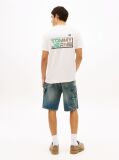 Μπεζ Άνετο Βαμβακερό T-Shirt Με Πίσω Λογότυπο  Άνδρες