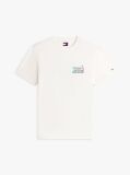 Μπεζ Άνετο Βαμβακερό T-Shirt Με Πίσω Λογότυπο  Άνδρες