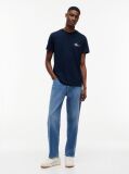 Μπλε Slim Βαμβακερό T-Shirt Με Signature Λογότυπο  Άνδρες