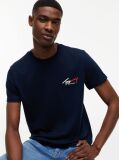 Μπλε Slim Βαμβακερό T-Shirt Με Signature Λογότυπο  Άνδρες