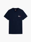 Μπλε Slim Βαμβακερό T-Shirt Με Signature Λογότυπο  Άνδρες