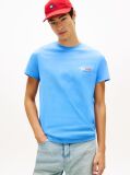 Μπλε Slim Βαμβακερό T-Shirt Με Signature Λογότυπο  Άνδρες