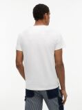 Άσπρο Slim Βαμβακερό T-Shirt Με Signature Λογότυπο  Άνδρες