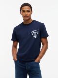 Μπλε T-Shirt Με Signature Πίσω Λογότυπο  Άνδρες