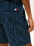 Blue Print Poplin Relaxed Bermuda Shorts  Men