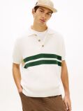 Beige Tommy Badge Regular Fit Knit Polo Shirt  Men