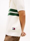 Beige Tommy Badge Regular Fit Knit Polo Shirt  Men
