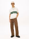 Beige Tommy Badge Regular Fit Knit Polo Shirt  Men