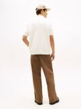 Beige Tommy Badge Regular Fit Knit Polo Shirt  Men