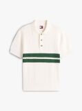 Beige Tommy Badge Regular Fit Knit Polo Shirt  Men
