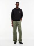 Black Logo Regular Crew Neck Sweatshirt  Men