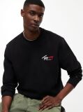 Black Logo Regular Crew Neck Sweatshirt  Men