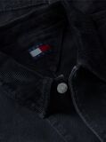 Black Corduroy Collar Oversized Canvas Overshirt  Men