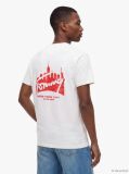 Άσπρο T-Shirt Με Κεντητό Λογότυπο  Άνδρες