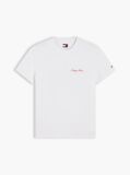 Άσπρο T-Shirt Με Κεντητό Λογότυπο  Άνδρες
