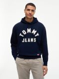 Blue Classic Logo Relaxed Fleece Hoody  Men