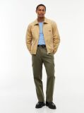 Beige Peached Twill Harrington Jacket  Men