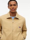 Beige Peached Twill Harrington Jacket  Men