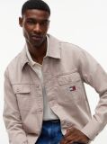 Brown Textured Herringbone Oversized Overshirt  Men
