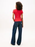 Red Essential Slim Rib-Knit T-Shirt  Women