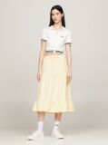 Yellow Tiered Flared Midi Skirt  Women