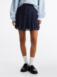 Multi Star Print Pleated Mini Skirt  Women