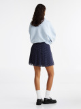 Multi Star Print Pleated Mini Skirt  Women