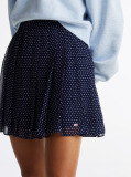 Multi Star Print Pleated Mini Skirt  Women