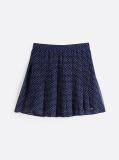 Multi Star Print Pleated Mini Skirt  Women