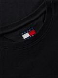Black Crew Neck Flag Embroidered T-Shirt  Women