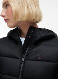Black Slim Hooded Padded Jacket  Women