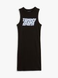 Black Bubble Logo Slim Mini Dress  Women