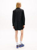 Black Poplin Mini Shirt Dress  Women