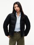 Black Packable Hood Relaxed Puffer Jacket  Women