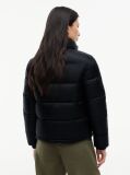 Black Packable Hood Relaxed Puffer Jacket  Women