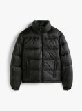 Black Packable Hood Relaxed Puffer Jacket  Women