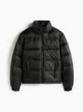 Black Packable Hood Relaxed Puffer Jacket  Women