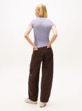 Purple Essential Slim Rib Logo T-Shirt  Women