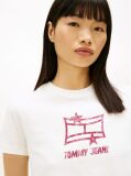 Μπεζ Κοντομάνικο T-Shirt Σε Κανονική Γραμμή Με Λογότυπο  Γυναίκες