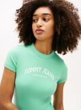 Μπλε Slim T-Shirt Με Κλασική Λαιμόκοψη Και Λογότυπο  Γυναίκες