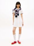 White Tommy Badge Pique Polo Dress  Women