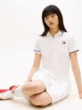 White Tommy Badge Pique Polo Dress  Women