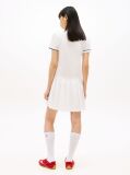 White Tommy Badge Pique Polo Dress  Women