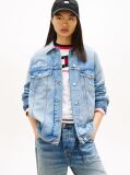 Denim Distressed Oversized Denim Trucker Jacket  Women