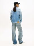 Denim Distressed Oversized Denim Trucker Jacket  Women