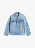Denim Distressed Oversized Denim Trucker Jacket  Women
