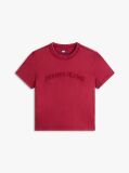 Ροζ T-Shirt Σε Κανονική Γραμμή Με Tonal Λογότυπο  Γυναίκες