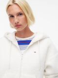 White Teddy Fleece Zip-Thru Hoody  Women