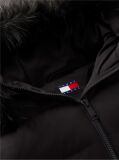 Black Slim Down Hooded Puffer Jacket  Women