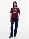 Μωβ T-Shirt Από Jersey Σε Άνετη Γραμμή Με Λογότυπο  Γυναίκες